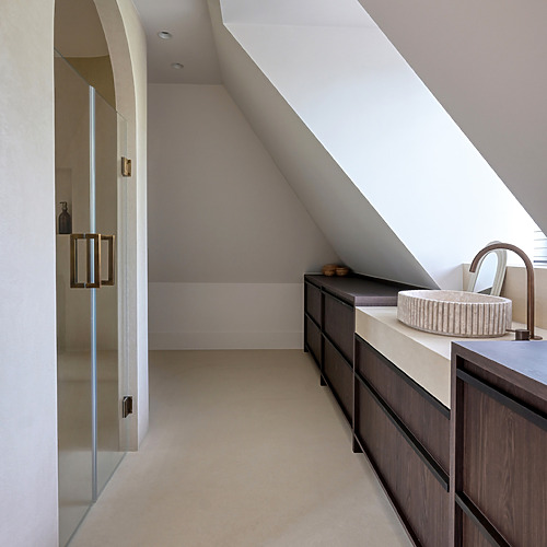 Gietvloer badkamer - Nomadhome